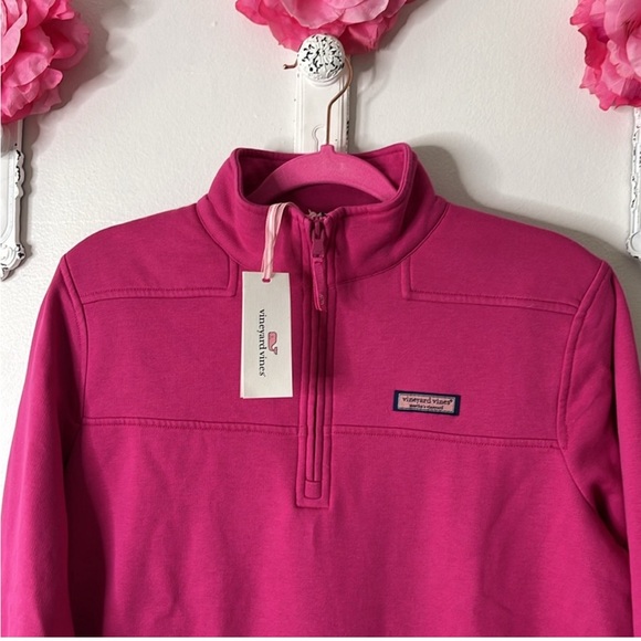 Vineyard Vines Brushed Terry Relaxed Shep Shirt in HTF color Berry, Medium. - Picture 3 of 13